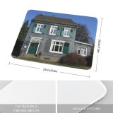 yanfind The Mouse Pad Building Building Bushes Home Area Grey Slate Residential Cladding Siding Classic Estate Pattern Design Stitched Edges Suitable for home office game