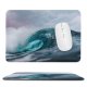yanfind The Mouse Pad Ocean Waves High Tides Pattern Design Stitched Edges Suitable for home office game