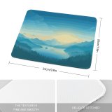 yanfind The Mouse Pad Coyle Lakeside Sunrise Early Morning Minimal Art Gradient Landscape Scenic Panorama Pattern Design Stitched Edges Suitable for home office game