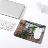 yanfind The Mouse Pad Plant Blurred Settlement Harmony Alone Countryside Kitty Pet Relax Timber Wooden Chill Pattern Design Stitched Edges Suitable for home office game