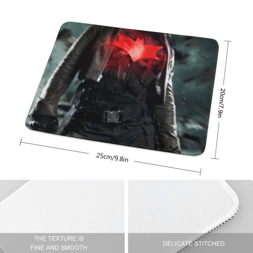yanfind The Mouse Pad Davion Washington Graphics CGI Hood DC Comics Superheroes Cosplay Pattern Design Stitched Edges Suitable for home office game