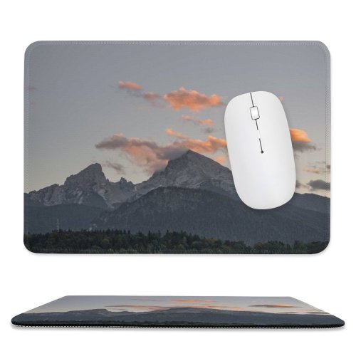 yanfind The Mouse Pad Landscape Peak Sunrise Abies Plant Pictures Cloud Outdoors Fish Tree Sunset Pattern Design Stitched Edges Suitable for home office game