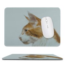 yanfind The Mouse Pad Funny Curiosity Cute Cat Young Little Eye Staring Kitten Whisker Portrait Wildlife Pattern Design Stitched Edges Suitable for home office game