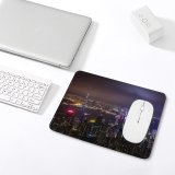 yanfind The Mouse Pad Peter Y. Chuang Hong Kong City Skyscrapers Night Time Cityscape Aerial City Pattern Design Stitched Edges Suitable for home office game