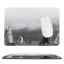 yanfind The Mouse Pad Boats Clouds Sports Adventure Travel Sport Crew Beach Sail Watercrafts Sailboats Transportation Pattern Design Stitched Edges Suitable for home office game