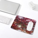 yanfind The Mouse Pad Maple Sun Autumn Woody Leaves Sky Plant Fall Branch Japan Leaf Leaf Pattern Design Stitched Edges Suitable for home office game