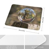 yanfind The Mouse Pad Blur Forest Ball Desktop Wood Landscape Daylight Travel Light Sun Glass Outdoors Pattern Design Stitched Edges Suitable for home office game