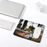 yanfind The Mouse Pad Blur Focus Wildflowers Flowers Depth Grass Cemetery Field Graveyard Tombstones Stone Growth Pattern Design Stitched Edges Suitable for home office game