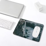 yanfind The Mouse Pad Abies Road Clearwater Plant River Pictures PNG Outdoors Waterfall Snow Grey Pattern Design Stitched Edges Suitable for home office game