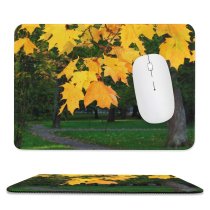 yanfind The Mouse Pad Maple Autumn Woody Leaves Colours Vegetation Maple Plant Fall Leaf Leaf Tree Pattern Design Stitched Edges Suitable for home office game