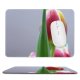 yanfind The Mouse Pad Tulip Grey Petal Flower Bud Plant Flowering Stem Botany Pattern Design Stitched Edges Suitable for home office game