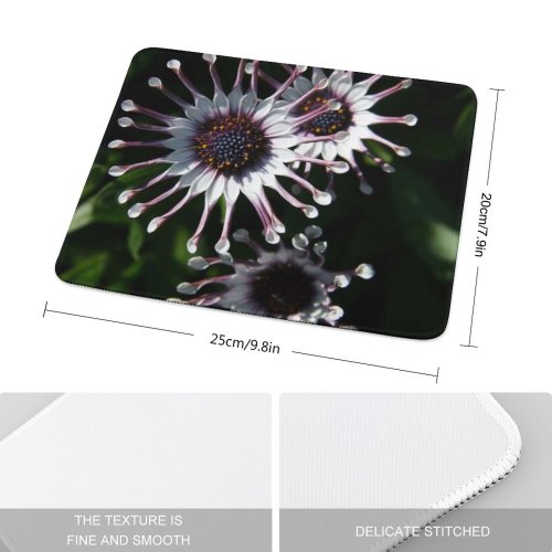 yanfind The Mouse Pad Flower Plant Wildflower Petal Flower Flowering Plants Family Passion Terrestrial Plant Botany Pattern Design Stitched Edges Suitable for home office game
