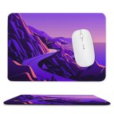 yanfind The Mouse Pad Coastline Mountain Pass Road Twilight Sunset Scenery MacOS Big Sur IOS Pattern Design Stitched Edges Suitable for home office game