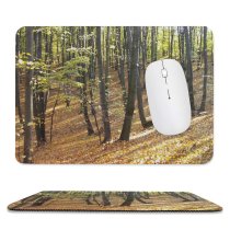 yanfind The Mouse Pad Coniferous Fir Tropical Broadleaf Tree Temperate Grove Forest Northern Spruce Landscape Natural Pattern Design Stitched Edges Suitable for home office game