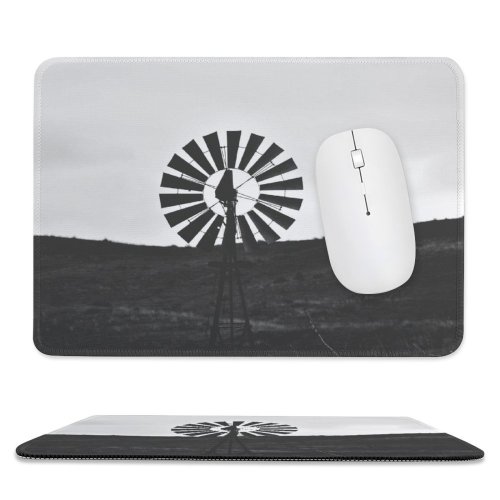 yanfind The Mouse Pad Engine Field Mountain Grass Tower Rural Motor Machine Free Architecture Country Pattern Design Stitched Edges Suitable for home office game
