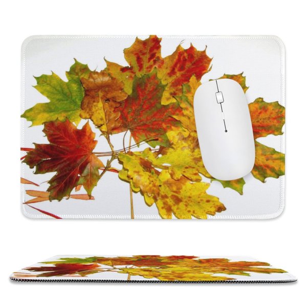 yanfind The Mouse Pad Maple Autumn Woody Leaves Maple Plant Fall Decoration Flowering Leaf Leaf Tree Pattern Design Stitched Edges Suitable for home office game
