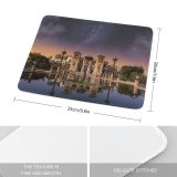 yanfind The Mouse Pad Massimiliano Morosinotto Castle Fountain Reflection Outer Space Milky Way Stars Pond Sunset Pattern Design Stitched Edges Suitable for home office game