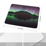 yanfind The Mouse Pad Cecil Peak Zealand Aurora Borealis Northern Lights Starry Sky Night Time Lake Pattern Design Stitched Edges Suitable for home office game
