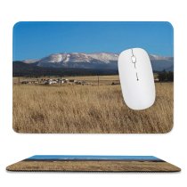 yanfind The Mouse Pad Scenery Range Field Cow Savanna Mountain Rural Cattle Outdoors Farm Pasture Pattern Design Stitched Edges Suitable for home office game