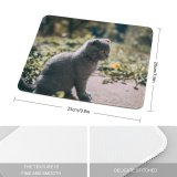 yanfind The Mouse Pad Pet Outdoors Felidae Tabby Whiskers Outside Field Cute Focus Blur Adorable Furry Pattern Design Stitched Edges Suitable for home office game