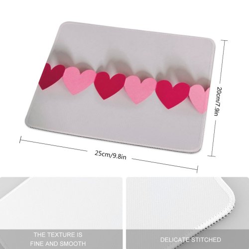 yanfind The Mouse Pad Valentines Row Valentine's Craft Kids Simple Love Strand Valentine PNG Heart Pattern Design Stitched Edges Suitable for home office game