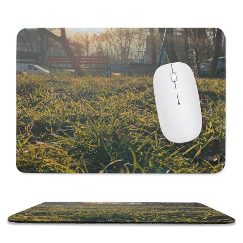 yanfind The Mouse Pad Vehicle Automobile Rural Building Countryside Plant Farm Pictures Grassland Transportation Outdoors Pattern Design Stitched Edges Suitable for home office game