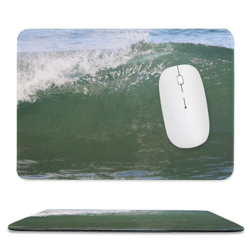 yanfind The Mouse Pad Wave Waves Ocean Surf Surfing Beach Wind Sea Tide Sky Sports Pattern Design Stitched Edges Suitable for home office game