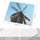 yanfind The Mouse Pad Building Mill Old Decayed Derelict Windmills Flowers Energy Wood Wooden Decay Mill Pattern Design Stitched Edges Suitable for home office game