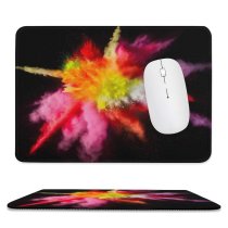 yanfind The Mouse Pad Burst Splash Colorful MacOS Sierra Pattern Design Stitched Edges Suitable for home office game