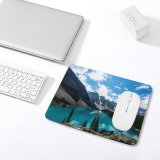 yanfind The Mouse Pad Moraine Lake Canada Alberta Valley Ten Peaks Banff National Park Glacier Mountains Pattern Design Stitched Edges Suitable for home office game