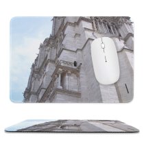 yanfind The Mouse Pad Building Building Steeple Old Place Parijs Cathedral Facade Classical Paris Ancient Worship Pattern Design Stitched Edges Suitable for home office game