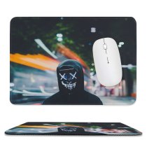 yanfind The Mouse Pad Persons Neon Hoodie Anonymous Pattern Design Stitched Edges Suitable for home office game