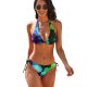 yanfind Bikini Con Abstract Circles Colorful Ornament Repeat Texture Women's Sexy Backless Swimwear Two Piece Summer