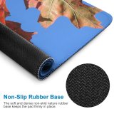 yanfind The Mouse Pad Maple Sky Shadows Autumn Woody Leaves Maple Sky Plant Branch Plane Denmark Pattern Design Stitched Edges Suitable for home office game