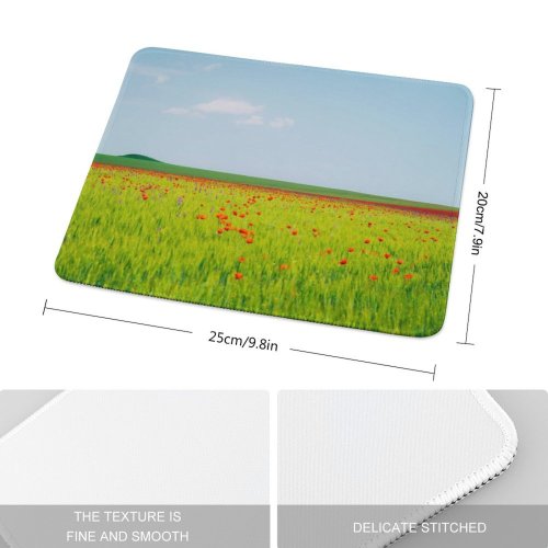 yanfind The Mouse Pad Agriculture Field Sky Summer Rural Wheat PNG Outdoors Farm Wallpapers Grassland Pattern Design Stitched Edges Suitable for home office game