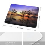 yanfind The Mouse Pad Backlit Golden Clouds Sunset Landscape Evening Sun Sunrise Silhouetted Outdoors Hour Scenic Pattern Design Stitched Edges Suitable for home office game