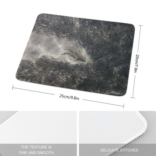 yanfind The Mouse Pad Shark Pictures Islands Sea Creature Above Fish Grey Perhentian Minority Life Pattern Design Stitched Edges Suitable for home office game