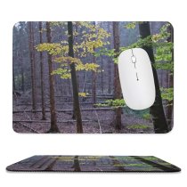 yanfind The Mouse Pad Coniferous Tropical Broadleaf Tree Temperate Forest Alsace Northern Old Growth Biome Plants Pattern Design Stitched Edges Suitable for home office game