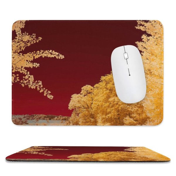 yanfind The Mouse Pad Abies Scenery Tree Blossom Domain Plant Fir Leaf Public Outdoors Maple Pattern Design Stitched Edges Suitable for home office game