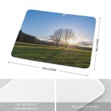 yanfind The Mouse Pad Field Tranquil Fields Winter Natural Atmospheric Hills Cloud Sunset Landscape Sky Peaceful Pattern Design Stitched Edges Suitable for home office game