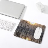 yanfind The Mouse Pad Mirror Sunset Sun Lake Landscape Sky Romania Sunrise Branch Tree Morning Natural Pattern Design Stitched Edges Suitable for home office game