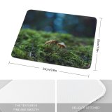 yanfind The Mouse Pad Blur Focus Botany Forest Depth Grass Field Mushrooms Growth Bokeh Fungi Ecology Pattern Design Stitched Edges Suitable for home office game