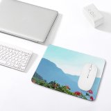 yanfind The Mouse Pad Flower Scenery Sky Natural Colours Vegetation Mountain Sky Landscape Flowers Light Hill Pattern Design Stitched Edges Suitable for home office game