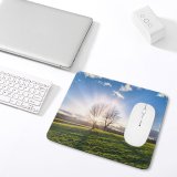 yanfind The Mouse Pad Field Tranquil Fields Morning Winter Natural Atmospheric Hills Cloud Sunset Landscape Sky Pattern Design Stitched Edges Suitable for home office game