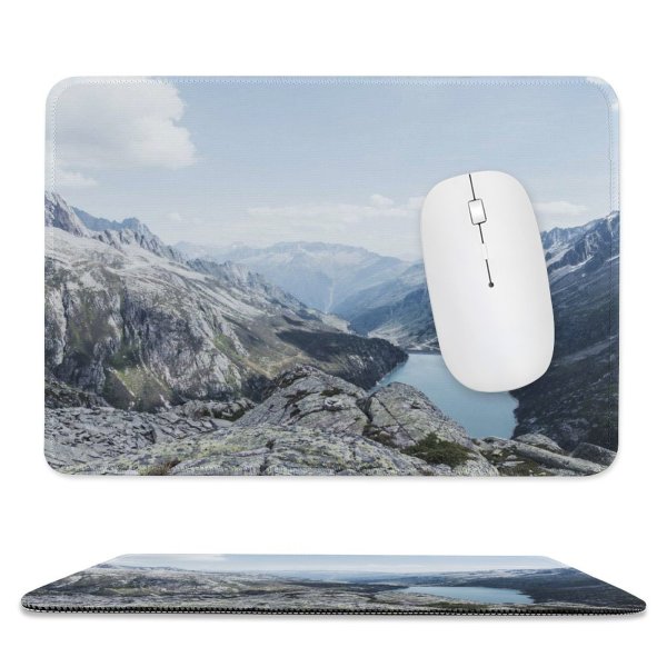 yanfind The Mouse Pad Alp Glacier Range Lake Göschenen Sky Mountain Dammahütte Snow Wilderness Gorge Pattern Design Stitched Edges Suitable for home office game