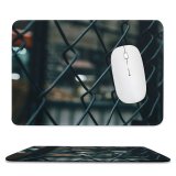 yanfind The Mouse Pad Blur Focus Dark Design Fence Connection Wire Barb Light Steel Wires Abstract Pattern Design Stitched Edges Suitable for home office game
