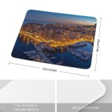yanfind The Mouse Pad Boats Dawn Harbor Sky City Buildings Lights Dusk Architecture Cityscape Pattern Design Stitched Edges Suitable for home office game