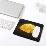 yanfind The Mouse Pad Mohamed Saber Fantasy Moon Night Silhouette Dream Pattern Design Stitched Edges Suitable for home office game