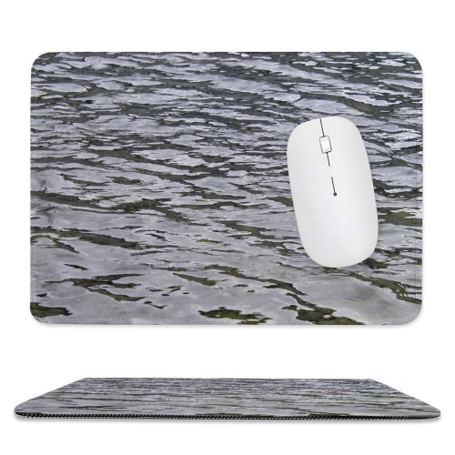 yanfind The Mouse Pad Waters Liquid Waves Ocean Sea Lake Leaf Reflection Plant Watercourse Tree Lily Pattern Design Stitched Edges Suitable for home office game