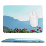 yanfind The Mouse Pad Flower Scenery Sky Natural Colours Vegetation Mountain Sky Landscape Flowers Light Hill Pattern Design Stitched Edges Suitable for home office game